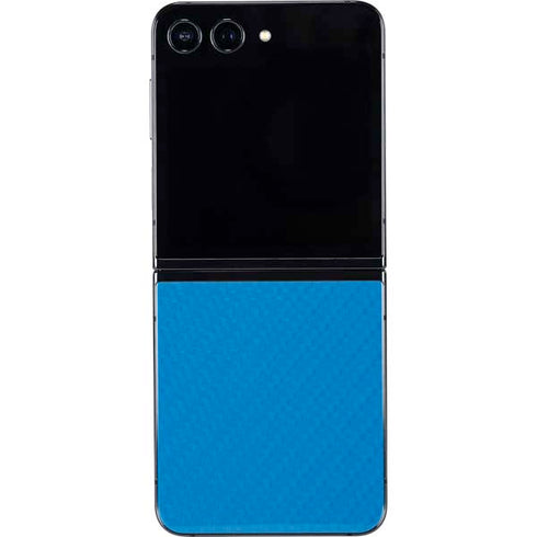 Blue Carbon Fiber Specialty Material Galaxy Z Flip5 5G Skin